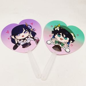 Mini-éventails transparents personnalisés en plastique imprimés sur mesure pour événements et activités estivales - Product Image 6