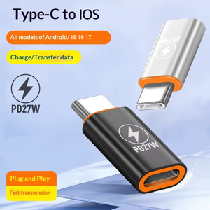 Câble adaptateur de charge et de données USB-C pour téléphones mobiles, convertisseur de charge rapide USB-C vers 8 broches femelle - Product Image 1