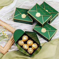 Maßgefertigte Umschlag-Stil Hochzeits-Gastgeschenk Schokoladen-Geschenkbox Süßigkeiten-Verpackung Papierbox für Party- und Event-Geschenke