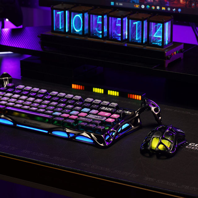GravaStar Mercury 75 K1 Pro New 79-Key RGB Backlit USB Type-C Wireless Mechanical Gaming Keyboard with Linear Switches