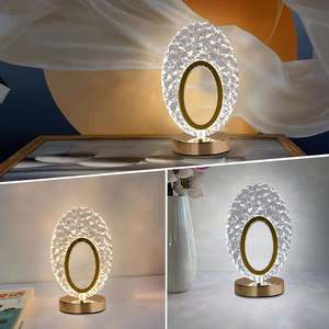 Lampe de chevet blanc chaud pour chambre à coucher en gros Veilleuse pour la maison Cadeaux d'hôtel Lampe de table romantique en cristal - Product Image 6