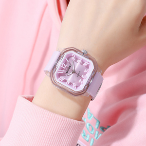 Reloj Deportivo con Caja Redonda de PC, Correa de Gel de Sílice y Cristal de Resina, Hebilla de Acero Inoxidable, Ligero y Duradero, con Logotipo Personalizable para Dama - Product Image 3