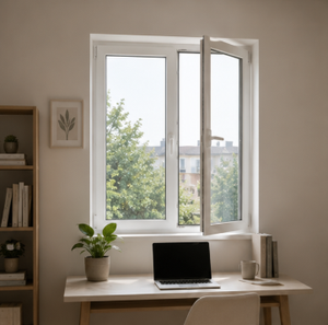 Fenêtre à battant en <span class=keywords><strong>PVC</strong></span> de style européen, <span class=keywords><strong>double</strong></span> <span class=keywords><strong>vitrage</strong></span>, fenêtre en UPVC, à haute efficacité énergétique pour maison résidentielle, villa - Product Image 5