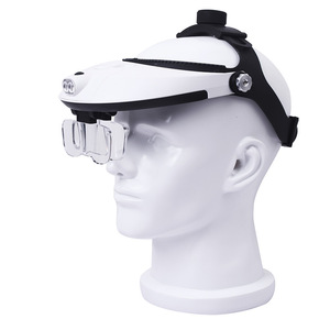 MG81001-H 1.0X1.5X2.0X2.5X3.5X5 Lens Afneembare Medische LED Helm Vergrootglas <span class=keywords><strong>Optivisor</strong></span> Koplamp glas Vergrootglas - Product Image 1