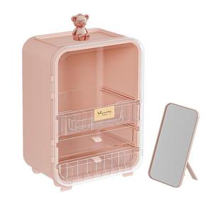 Cosmetic Storage <b>Box</b> With Drawers 12L Covered Compartments Desktop Organizer For <b>Makeup</b> Skincare Products - Product Image 5