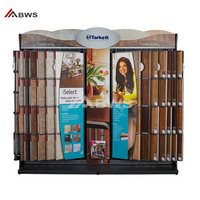 Freestanding China Manufacturing Metal Hanging Floor Moveable 4-Tier Carpet Shelf Door Mat Display Rack
