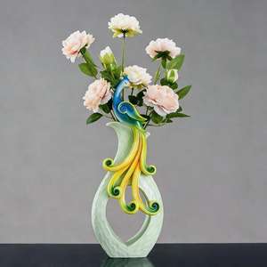 Vaso in Resina con Design Minimalista Nordico a Forma di Pavone |   Decorazione Artigianale in Stile Antico Egiziano per Tavolo da Soggiorno |   San Valentino - Product Image 3