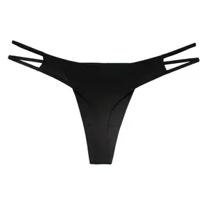 Muestras gratis Logotipo personalizado Mujeres Sexxy Tangas de algodón Transpirable Bikini Bragas Ropa interior G String Directamente