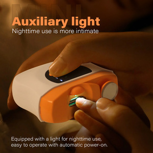 Coupe-ongles électrique rechargeable USB 2-en-1 pour bébé, lime courbée en acier inoxydable et polisseuse - Product Image 3