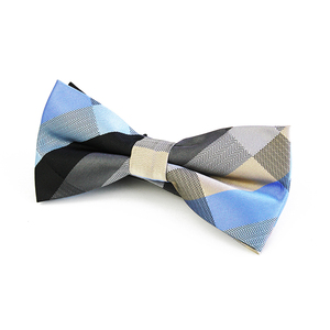 Papillon in <span class=keywords><strong>cotone</strong></span> scozzese uniforme scolastica personalizzata blu - Product Image 2