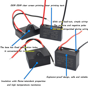 Film <strong>Capacitor</strong> 450V 3UF Ac Motor CBB61 <strong>Capacitors</strong> Cbb61 <strong>Capacitors</strong> for Fan 1.5uf 2uf 2.5uf 3uf 4uf