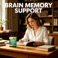 Capsules de soutien cérébral pour la mémoire et la concentration avec vitamines B6, B9, B12, 60 unités, complément alimentaire