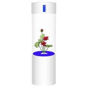 Aquarium de salon domestique cylindrique sur pied avec filtre supérieur en acrylique écologique - Product Image 5