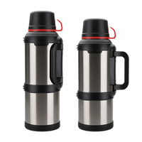 3600Ml 4000Ml Termos Kopi Besar Vakum Terisolasi Dinding Ganda Stainless Steel Botol Travel Pot dengan Pegangan