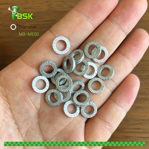 <span class=keywords><strong>DIN</strong></span> <span class=keywords><strong>25201</strong></span> tamaño M3 a M100 Arandelas de bloqueo de cuña resistentes a vibraciones extremas Arandelas antisueltas autoblocantes de doble pila - Product Image 5