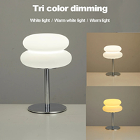 Lampe de table LED en forme de champignon avec prise USB pour chambre à coucher, salon et salle à manger, éclairage d'ambiance