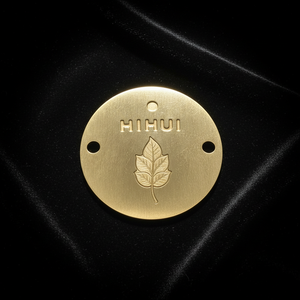 <span class=keywords><strong>CoMade</strong></span> Works, étiquettes pour animaux de compagnie en laiton massif, électro-plaquées, gravées, à thème animal, de forme ronde, logo personnalisé, étiquette d'identification - Product Image 2