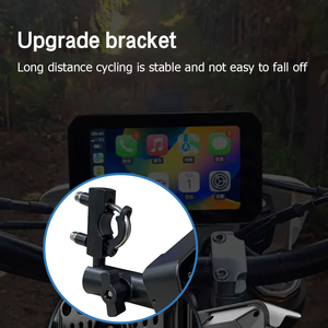 Pantalla de vídeo lelv para motocicleta de <span class=keywords><strong>5</strong></span> <span class=keywords><strong>pulgadas</strong></span> inalámbrica Apple Carplay Android Auto navegación portátil Gps Ipx7 pantalla impermeable - Product Image 5