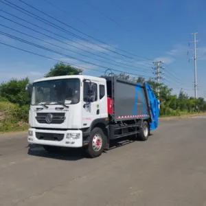 中国制造商DFAC压缩废物收集移动垃圾压实机垃圾车出售