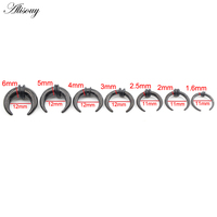 2 Piezas de Expansores de Oreja en Forma de C de Acero Inoxidable, Estilo Cuerno de Búfalo, para Septum, Tragus, Cartílago, Regalo de Boda, Fiesta