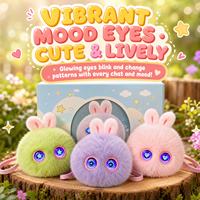 Jouets en peluche intelligents à réaction tactile, compagnon émotionnel pour enfants, breloque de sac en peluche, poupée lapin robot interactive pour enfants