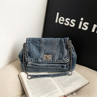 Sac fourre-tout vintage en jean, sac à bandoulière de luxe en toile grande capacité, sac à main bandoulière pour femme, idéal pour les voyages de week-end et les trajets quotidiens