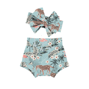 Productos de Moda: Pantalones Cortos de Cintura Alta para Bebés con Diadema de Lazo, Estampados de Arcoíris, Shorts para Niñas Pequeñas, Shorts de Boutique para Niñas - Product Image 5