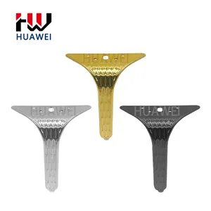 HUAWEI Furniture Accessories Sofa Hardware Manufacturer Gold Couch Sofa Leg Selling in European Market Bed Feet