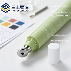 หลอดโลหะพิมพ์ลายตามสั่งสำหรับเครื่องสำอางแบบลูกกลิ้งนวดเดี่ยว สำหรับครีมทาตาและเซรั่มทาปาก - Product Image 5