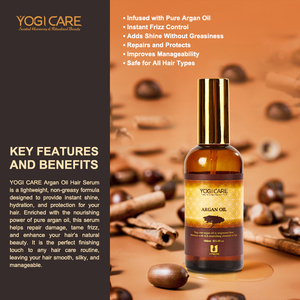 Sérum capillaire à l'huile d'argan YOGI, hydratant, anti-frisottis, réparateur, parfum longue durée - Product Image 3