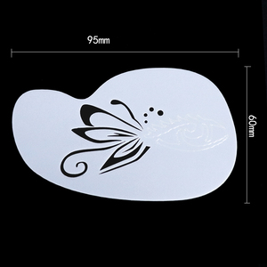 <span class=keywords><strong>Stencil</strong></span> per Tatuaggi Temporanei Riutilizzabili in PET Mylar Blu/Bianco 6CM*9.5CM con Design Personalizzato e Logo Privato per Aerografo, Pittura Facciale e Body Art - Product Image 2