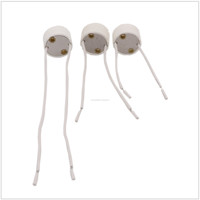 GU10 Base de lampe en céramique support de lumière prise connecteur adaptateur fil pour ampoule LED support lustre halogène LED accessoire