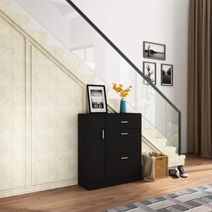 Armadio Portascarpe Inclinabile in Legno di Lusso Moderno <span class=keywords><strong>Salvaspazio</strong></span> con Cassetto, Vendita all'Ingrosso - Product Image 4