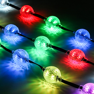 Guirlandes lumineuses à billes miniatures adressables à 360 degrés, 25 mm, UCS1903 WS2811 RGB SMD3535, DC12V, IP67, pour la décoration extérieure des fêtes - Product Image 4