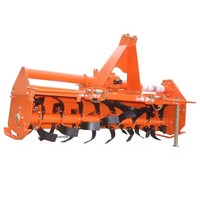 Maquinaria Agrícola de Trabajo Pesado, Cultivador Rotatorio para Tractor de 3 Puntos con Accionamiento por Cadena Lateral, Profundidad de Labranza de 8-12 cm