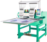 Machine à broder industrielle Feiya CTF1202 à 2 têtes et 12 aiguilles pour broderie de casquettes et vêtements avec cerceaux