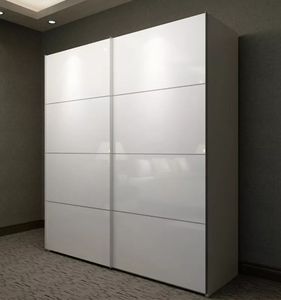 ตู้เสื้อผ้าสไตล์โมเดิร์นราคาประหยัด ตู้เสื้อผ้าห้องนอนน้ำหนักเบา ตู้เสื้อผ้าแบบพกพา ตู้เสื้อผ้าบานเลื่อนพร้อมประตู - Product Image 3