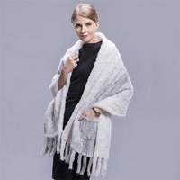 MWFur Fashion Chinese Supplier Großhandel Winter Strick Nerz Pelz Schal für Frauen Big Size Nerz Haar Schal Winter mode