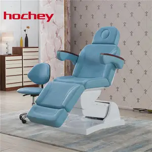 HOCHEY Manufacturer Electric Cosmetic Massage Double Column Lift Salon Facial Beauty Spa Backrest Bed Recliner Treatment Table