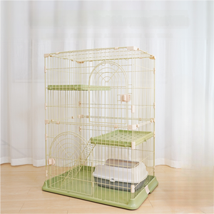 Современная трехслойная железная клетка для кошек, большая независимая комбинация, забор для домашних животных, дышащая пластиковая металлическая коробка, прочная упаковка - Product Image 3