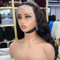 Peluca de Cabello Humano Virgen Vietnamita 100% Natural, 24 Pulgadas, Grado 12A, Ondas Oceánicas, Encaje Transparente, 250% de Densidad