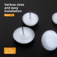 Pieds de meubles Yisheng Hardware, modèle 18, en nylon blanc épaissi, pour canapés, tables, chaises ; antidérapants et silencieux