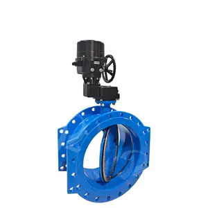 Athena series DN500 ductile iron double eccentric butterfly valve PN16 for water