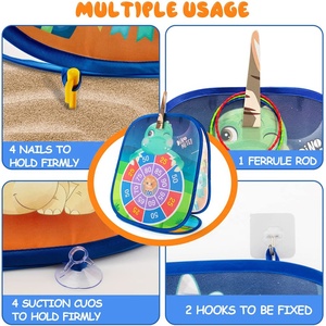 Jeu de lancer de sac de haricots 5 en 1, plateau de jeu en plein air, anneau de lancer, jeu de fléchettes, cible, balle collante, jeu de sport d'intérieur - Product Image 4
