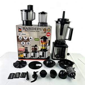 Mixeur Électrique Commercial et Domestique Robuste 9500W, Bouton Poussoir, Multifonction 8-en-1, 5+ Vitesses, pour Broyer la Glace, Jus et Viande - Product Image 1