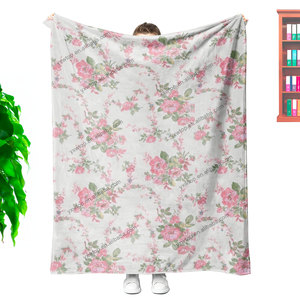 Manta suave y acogedora con flores, ropa de cama de plantas botánicas de felpa, manta decorativa con flores silvestres, manta Floral, regalos para niños y hombres - Product Image 6