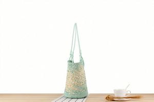 Bolso de Hombro de Gran Capacidad, Bolso de Playa de Paja, Bolso Tejido de Ganchillo - Product Image 3