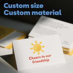 Design a colori stampato con Logo personalizzato a basso MOQ grazie cartoline cartoline cartoline di ringraziamento per affari - Product Image 3