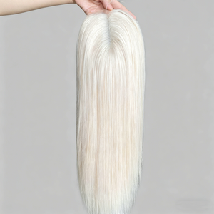 Expédition sous 48h Grand Topper en dentelle suisse en forme de T 8x10 Cheveux vierges européens bruts Toupet capillaire Ligne de cheveux naturelle pré-épilée - Product Image 4