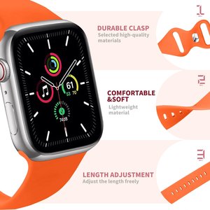 สายนาฬิกาข้อมือซิลิโคนแบบนิ่ม ขนาด 49 มม. 46 มม. 45 มม. สำหรับ Apple Watch Series 11 10 9 8 7 SE 3 2 Ultra 3 2 สายรัดข้อมือยางสำหรับผู้ชาย - Product Image 5